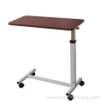 adjustable hydraulic lifting overbed table with wheels